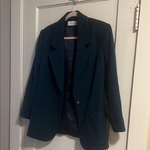 Land’s End Wool and Cashmere Dark Teal Blazer
